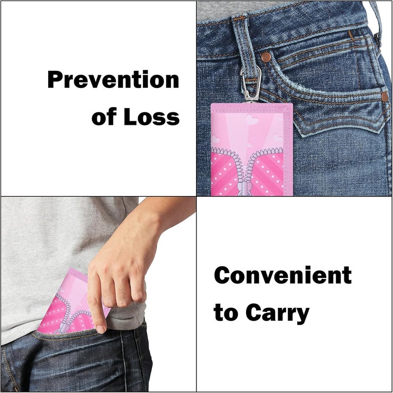 Jonyee Kids Wallets for Boys and Girls Ages 4-18 Trifold, Toddler/Youth Wallet for Boys Age 5-7 with Zippered Coin Pocket and Card Holders, Novelty Wallet for Childrens Birthday Gifts - Pink Zipper - Image 5